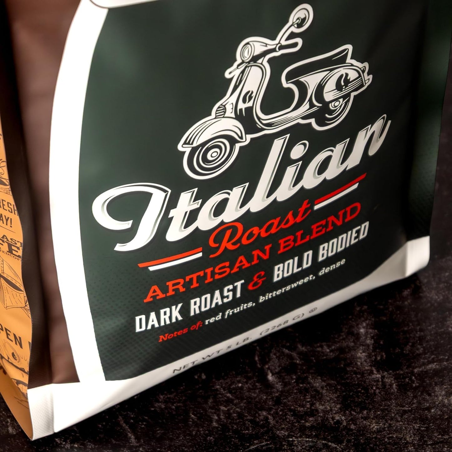 Fresh Roasted Coffee, Italian Roast Whole Bean Coffee, Dark Roast, Kosher, 30 lb (480 oz)