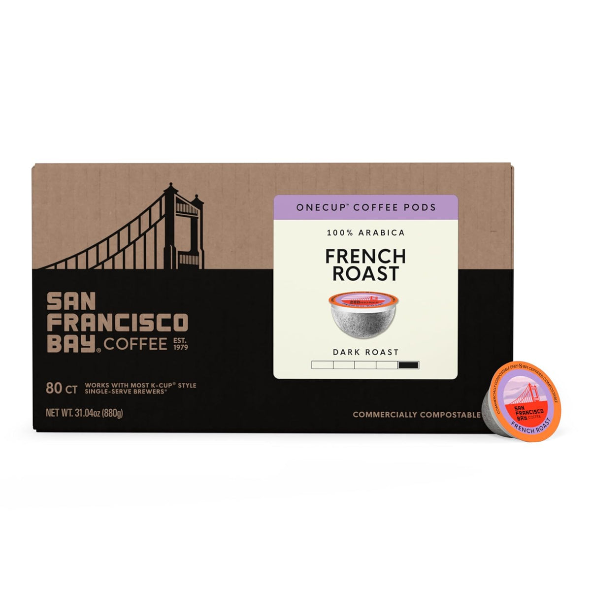 San Francisco Bay French Roast K-Cup Compatible Coffee Pods