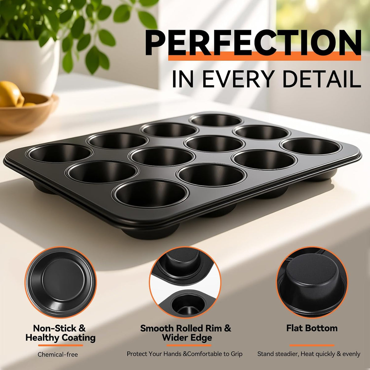 Yoehka 2 Pack Muffin Pan for Baking
