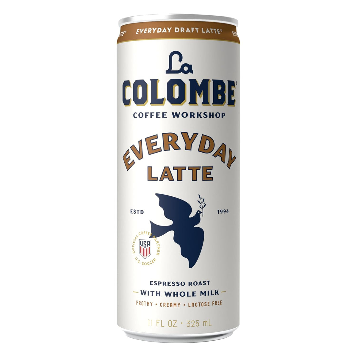 La Colombe Coffee, Double Draft Latte, 11 fl oz Cans (Pack of 12), Coffeehouse Quality Cold Brew, Specialty Grade Coffee Beans, Ready-to-Drink On-the-Go