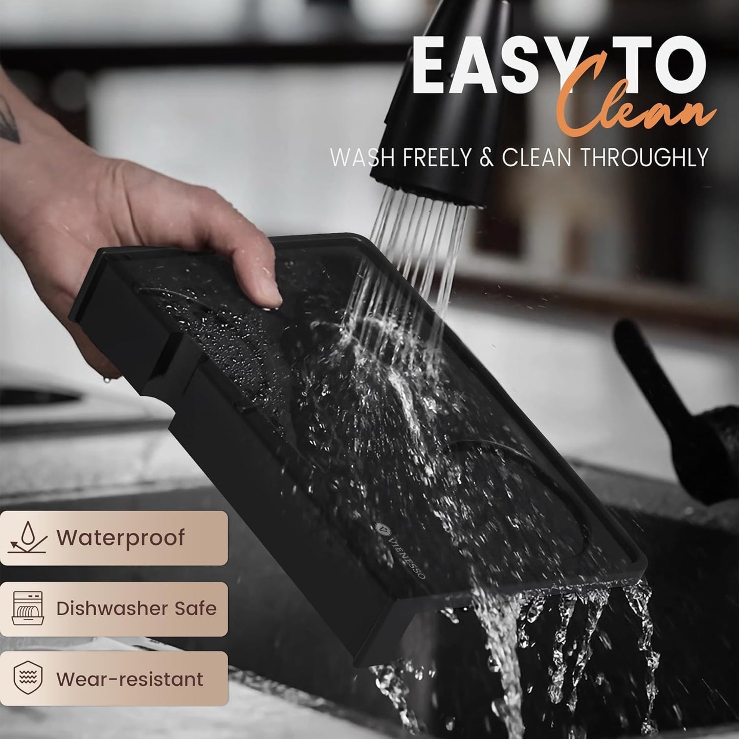 Espresso Tamping Mat, Non-Slip Silicone Tamper Mat for Espresso Machine &amp; Countertop, Barista Tamping Station Pad with Portafilter Notch &amp; 90° Counter Edge, fits 51-58.5mm
