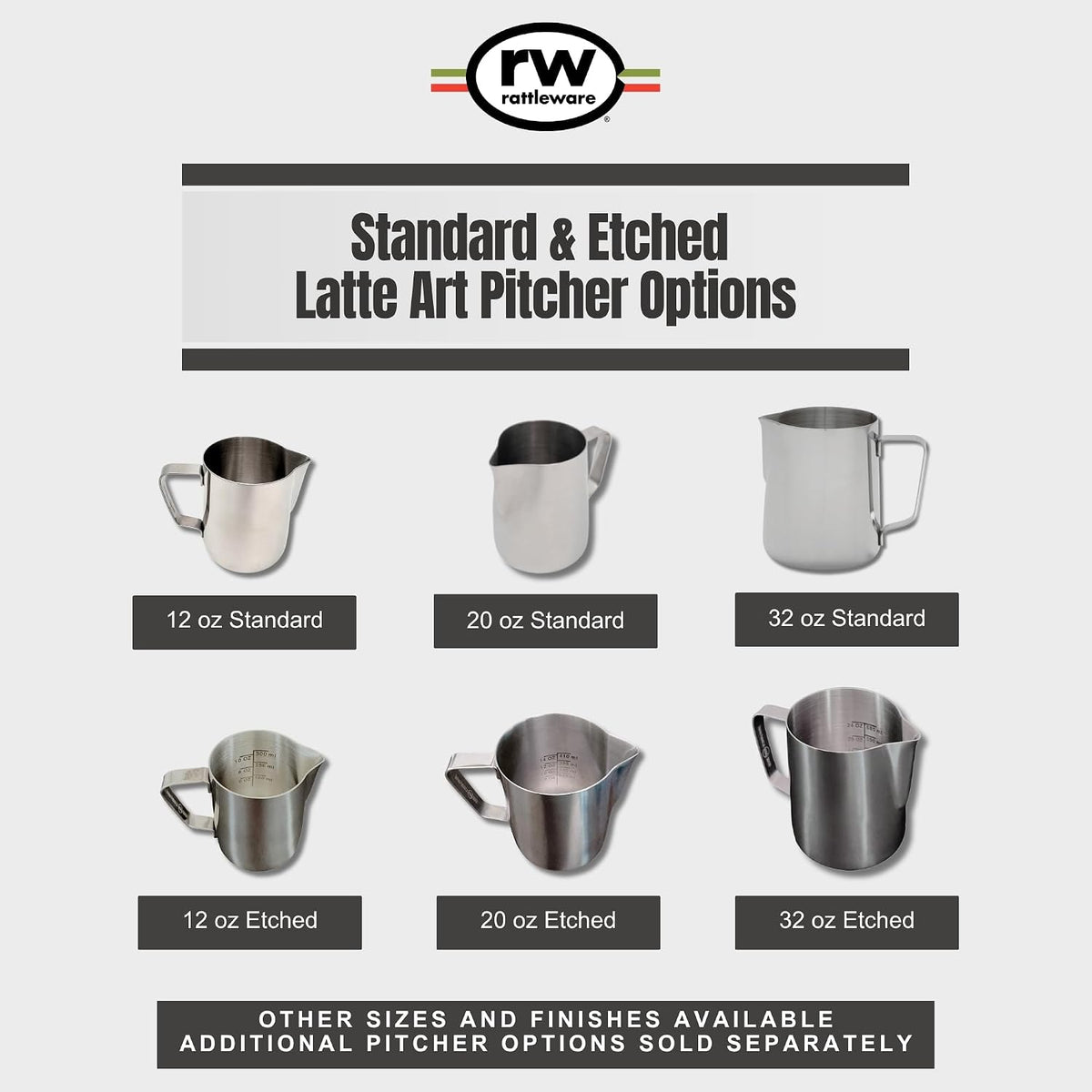 Rattleware 12oz Stainless Steel Latte Art Pitcher