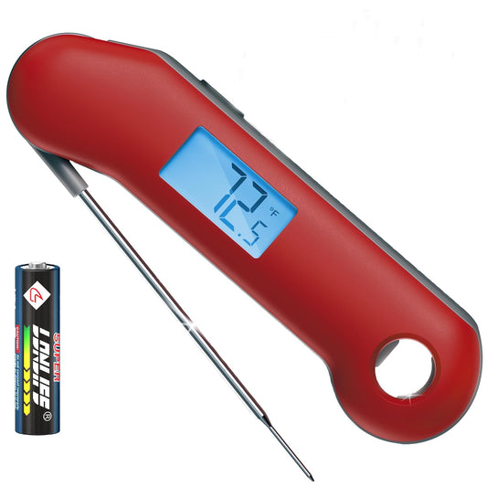 Professional Digital Meat Thermometer, Ultra Fast 0.5 Sec Instant Read, NIST Certified Accurate to ±0.5°F, IP67 Waterproof,