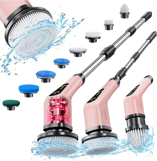 Leebein Electric Spin Scrubber, Cordless Powerful Scrub Brush for Cleaning Bathroom, Kitchen, Shower Tub and Floor Tile with