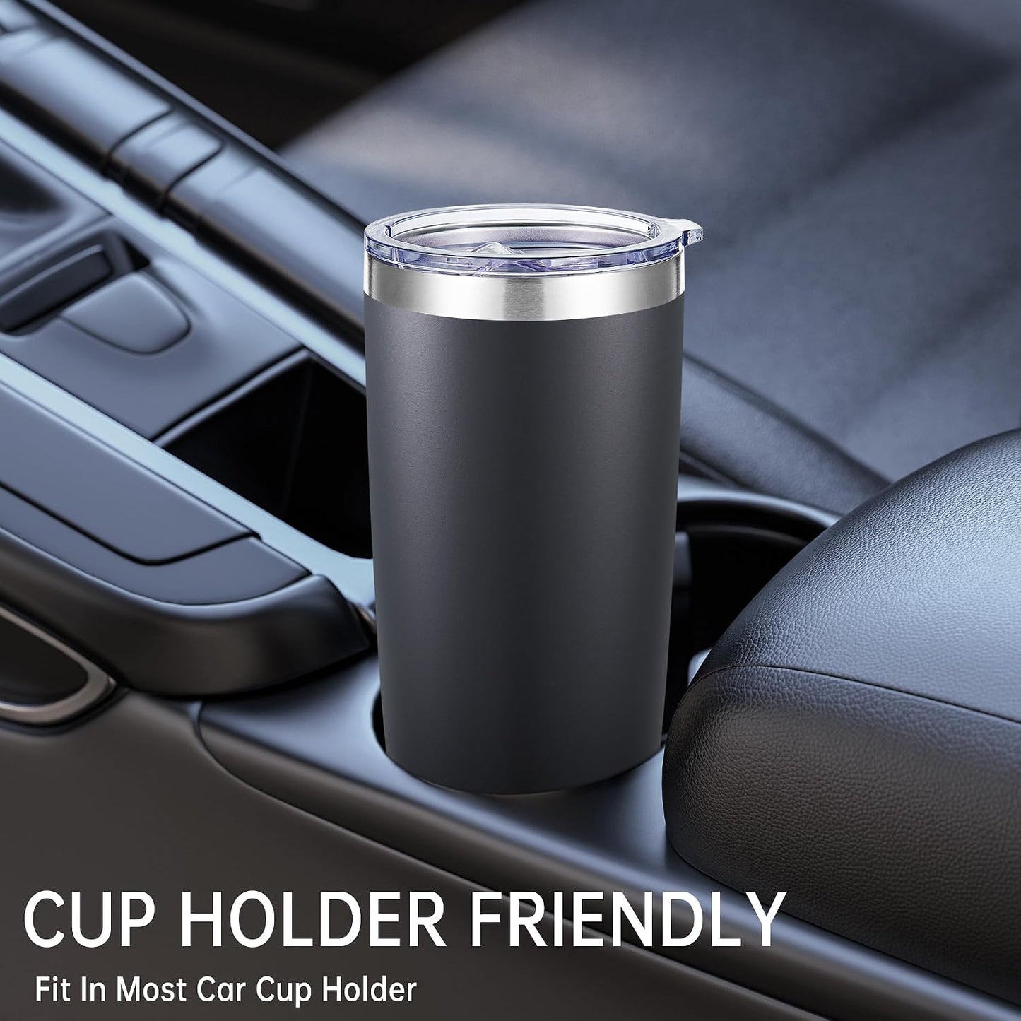 20 oz Tumblers Bulk Stainless Steel Tumbler with Lid Double Wall Vacuum Insulated Coffee Mug 20oz Powder Coated Cup for Hot and Cold Drinks, Black, 12 pack | Black, 20oz Insulated Coffee Mug, Double Wall Vacuum, Powder Coated Cup, for Hot and Cold Drinks