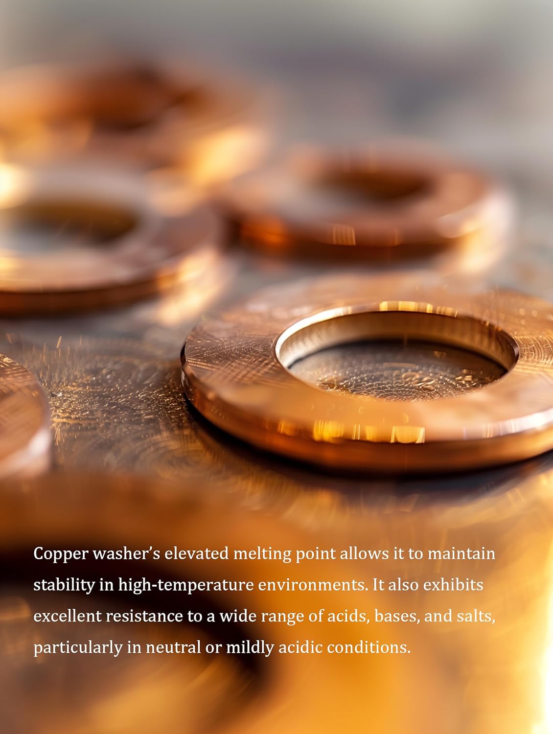 M6 Flat Washer Copper Sealing Ring, 6mm ID 10mm OD 1mm Thickness Metric Sealing Gasket, 100 Pieces