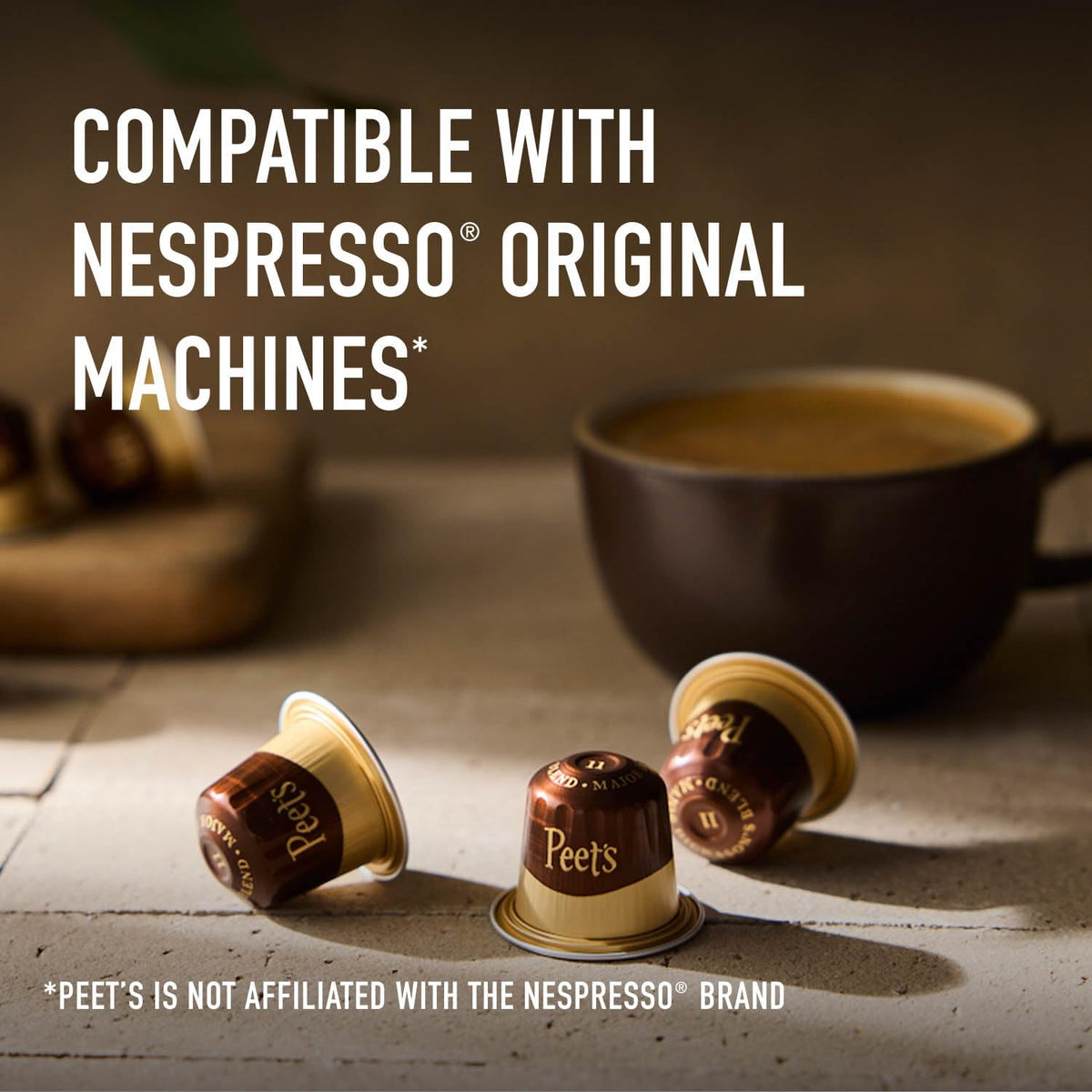 Peet's Coffee, Dark and Medium Roast Espresso Capsules Variety Pack, Compatible with Nespresso Original Machine, 100% Arabica Coffee - Intensity 8-11, 40 Count (4 Boxes of 10 Espresso Capsules)