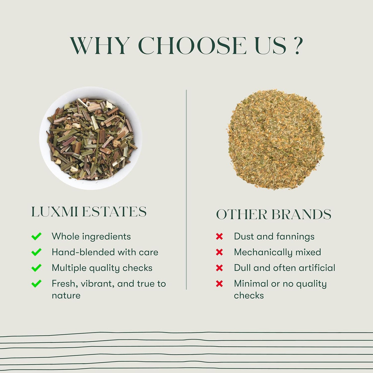 Luxmi Estates Lemon Balm Honey Ginger Herbal Tea | 50 Pyramid Tea Bags (100g, 3.5oz), Caffeine-Free Calming Blend with Lemon Balm, Ginger, Lemongrass, Lemon Peel, &amp; Natural Honey Flavor, Vegan