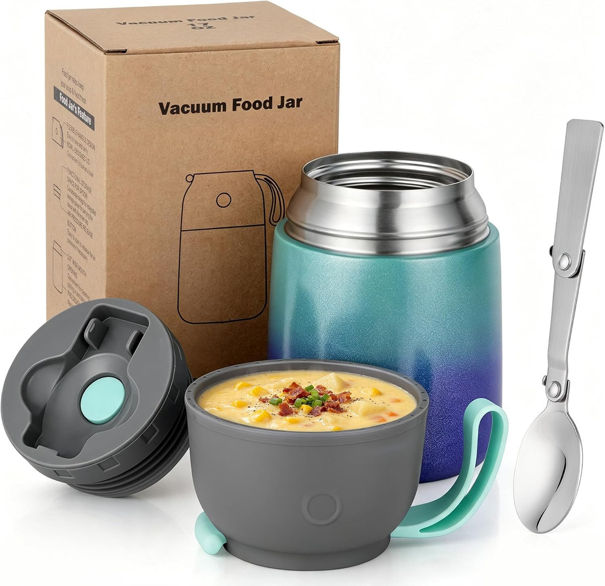Insulated Thermo Soup Jar for Kids & Adults