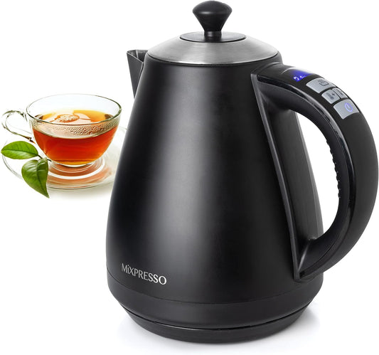 Mixpresso Electric Kettle Temperature Control, Hot Water Kettle Electric, Cordless 1 Liter Capacity, Keep Warm & Led