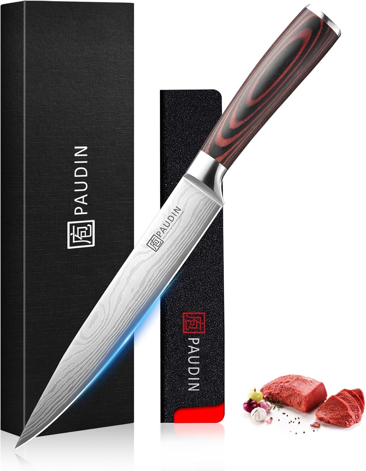 PAUDIN Carving Knife 8 inch, Ultra Sharp Brisket Slicing Knives