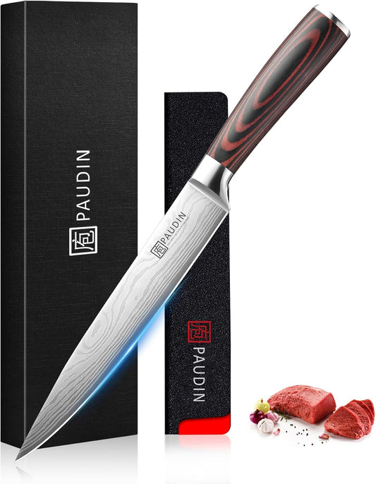 PAUDIN Carving Knife 8 inch, Ultra Sharp Brisket Slicing Knives