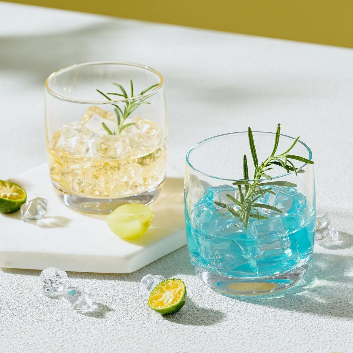 Wlasss Whiskey Glasses Set of 6, 12.5 oz Crystal Rocks Glasses | Premium Crystal Glass, Ideal for Whiskey,Scotch,Bourbon,Cocktail, Dishwasher Safe Lowball Glass, Gift for Men