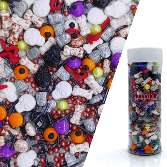 Halloween Sprinkles Mixed Color Eyes & Gravestones & Bones & Skull Cake Decorations Topper Edible Themed Sprinkles For