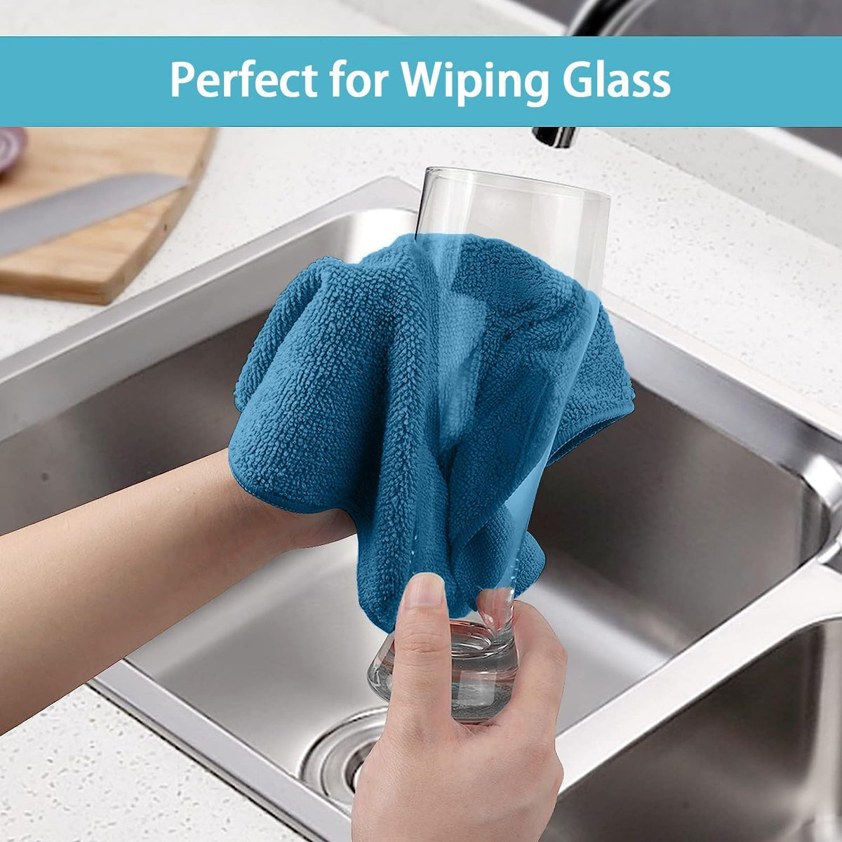 HOMEXCEL 50PK Microfiber Cleaning Cloth, Cleaning Rag for Home, 11.5x11.5in