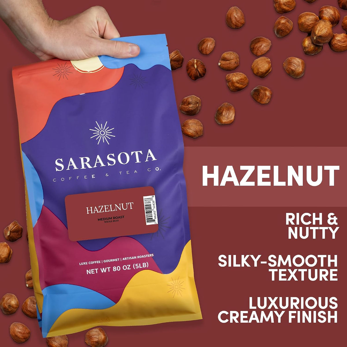 Sarasota Coffee Whole Bean Hazelnut