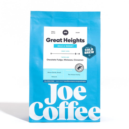 Joe Coffee Company - Great Heights Whole Bean Specialty Coffee, 12 oz Bag | NYC Roaster, Rainforest Alliance Certified,