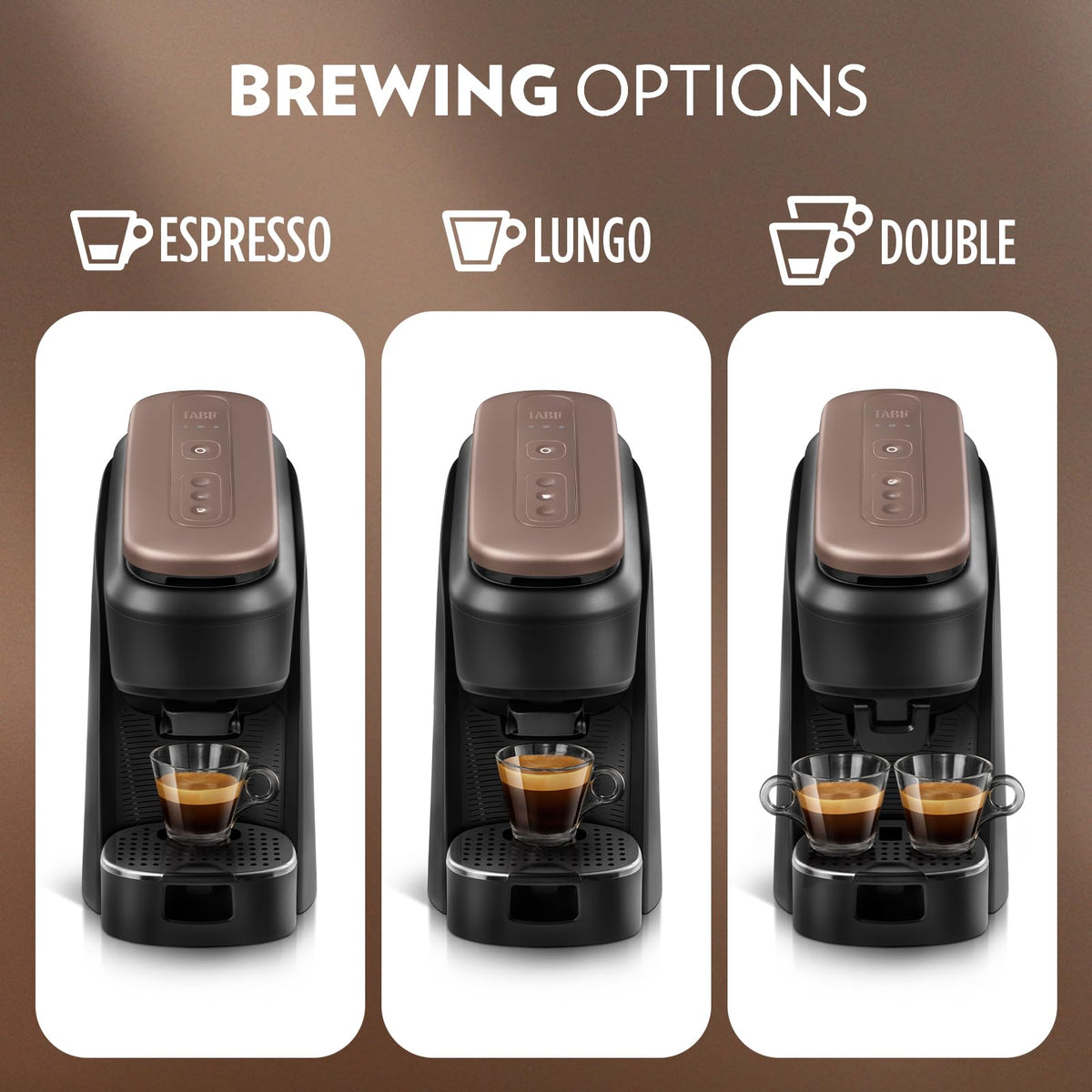 Lavazza Tabli Espresso Machine, works with 100% Coffee Tabs (Brown)