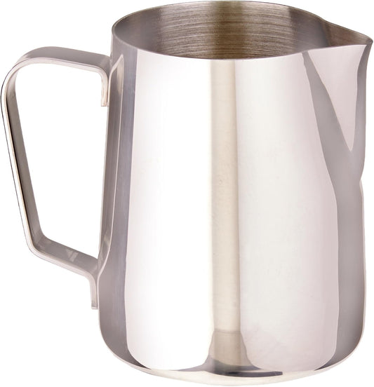 Rattleware 12 oz Macchiato Milk Frothing Pitcher Premium Stainless Steel Latte Art Pitcher with Drip Resistant Spout and