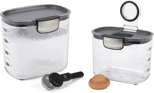 Progressive International ProKeeper+ Clear Plastic Airtight Food Baker's Kitchen Storage Organization Container Canister Set