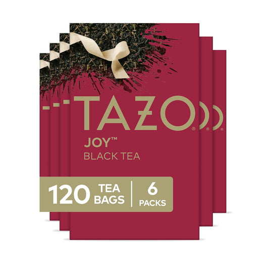 TAZO Joy Limited Edition Seasonal Blend of Black, Oolong &amp; Green Tea with Hints of Peach, 120 Total Bags (20ct - Pack of 6)