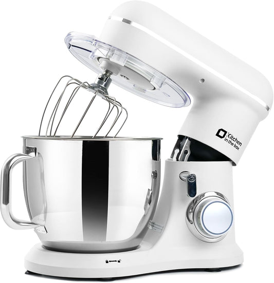 Kitchen in the box 7QT 900W 10-Speed Stand Mixer, Tilt-Head Kitchen Electric Mixer with Dough Hook, Whisk & Flat