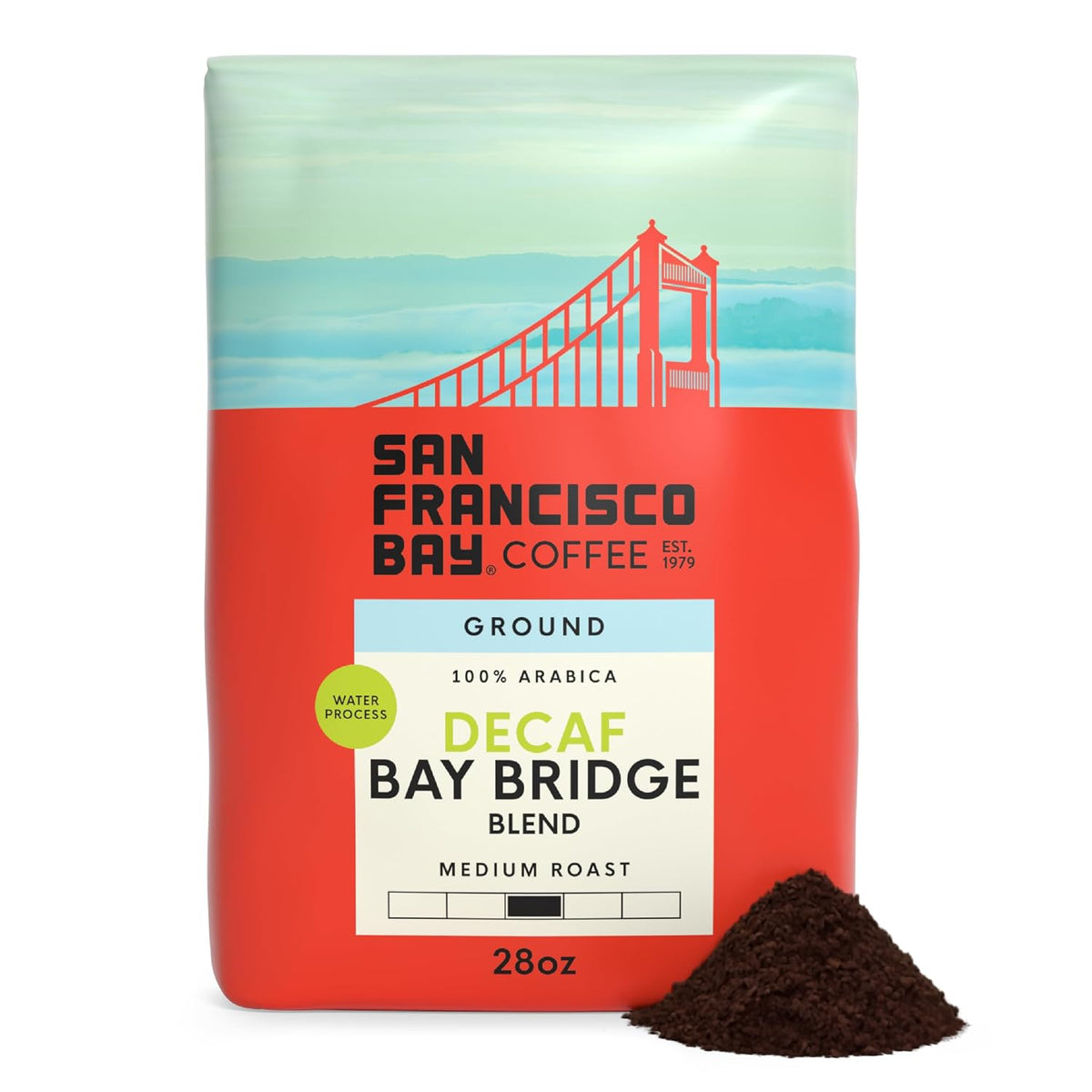 San Francisco Bay Coffee DECAF Bay Bridge Blend Ground Coffee