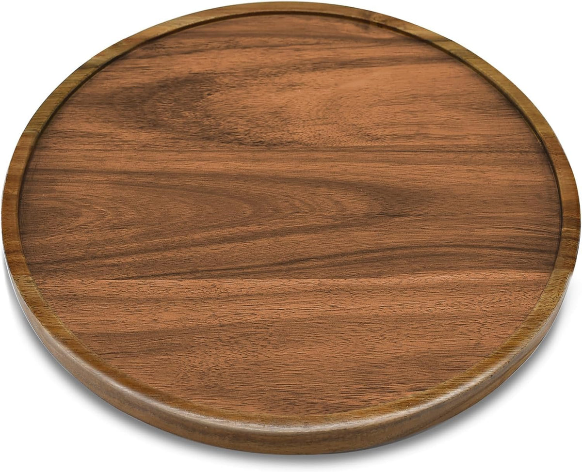 9" USA Oak Wood Lazy Susan Organizer Kitchen Turntable for Cabinet Pantry Table Organize