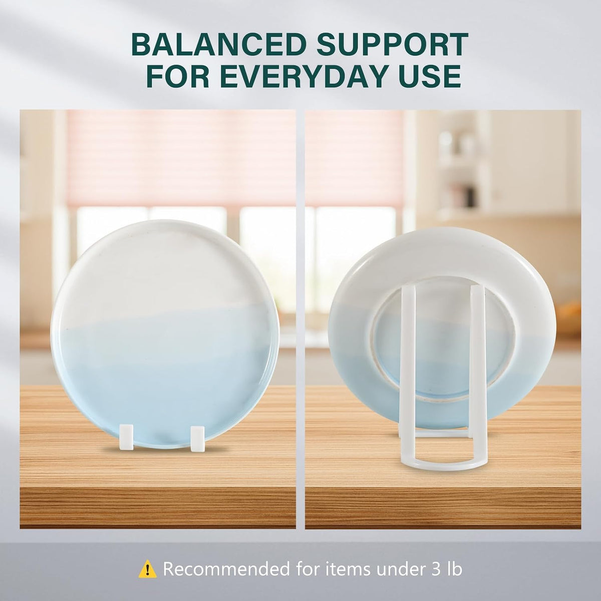 Artliving Plate Stands for Display - Plastic Easel Stand Plate Holder Display Stand Picture Frame Stand for Pictures | Photo|Decorative Plate |Dish | Tabletop Art - 6 inch-White