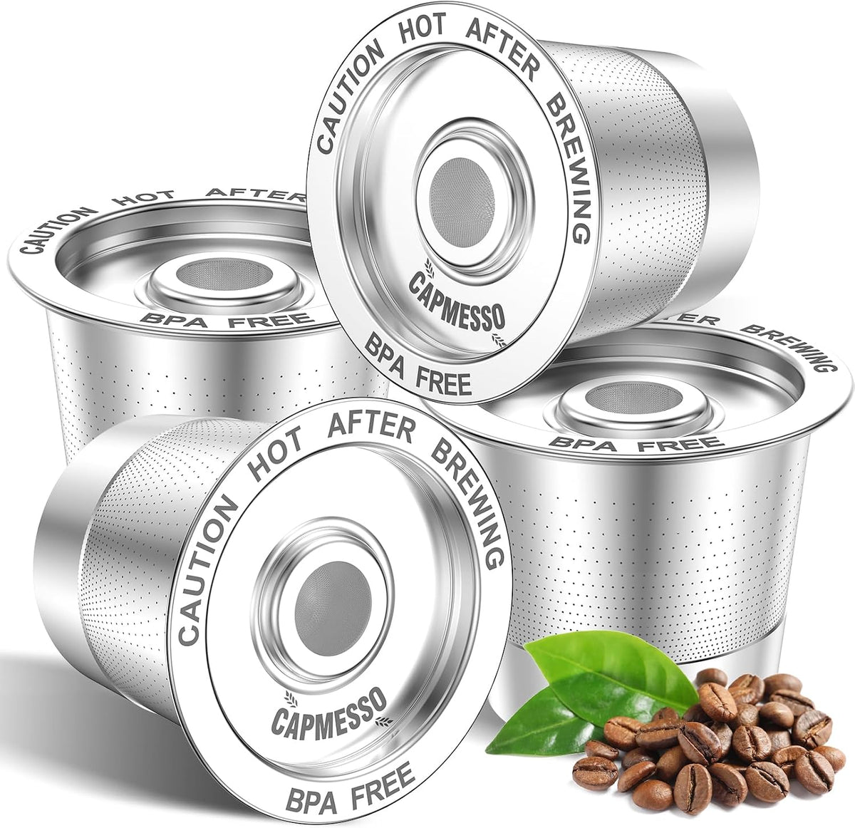 CAPMESSO Reusable K Cups Coffee Pods for Keurig Single Serve Brewer, 4 Pack