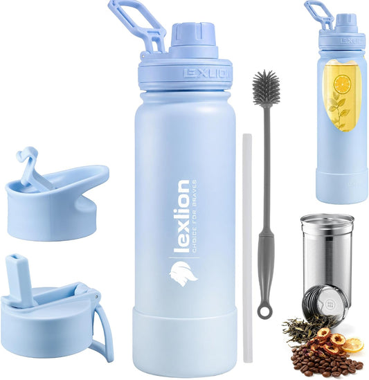 Lexlion Tea Infuser Water Bottle 22 Oz