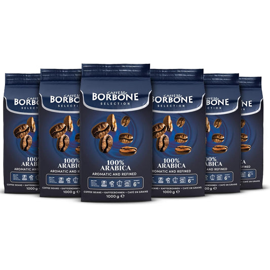 Caffè Borbone 100% Arabica Whole Bean Coffee, Arabica Coffee Beans, Medium Roast, 2.2 lb Bag (Pack of 6)