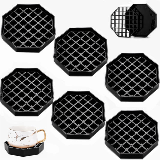 Tebery 6 Pack 4 Inch Coffee Drip Trays, Handy Water Catcher Tray for Drink Dispenser, Countertop Drip Coasters with