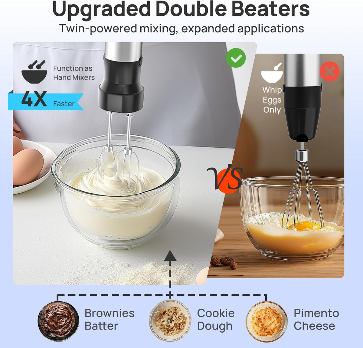 Consciot 7-in-1 Immersion Blender Handheld Max 1100W, Trigger Speed Control | Stick Emulsifier with Entire Stainless Steel Blender Shaft, 800ml Beaker, 600ml Chopper, Beaters, Frothers, Hooks &amp; Masher