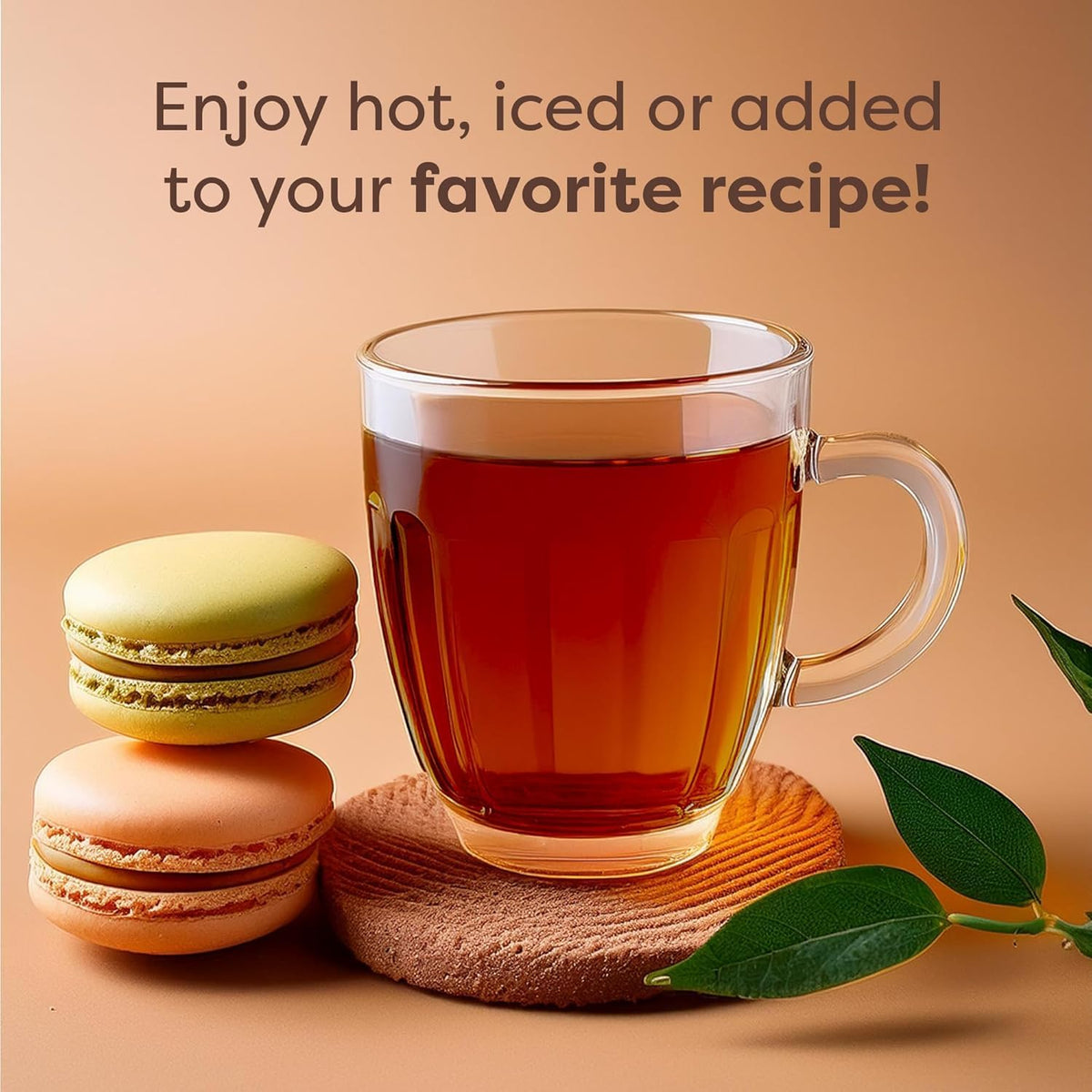Waka Instant Black Tea Mix, Kenyan - 100% Tea Leaves, No Additives, Unsweetened Tea Powder for 50 Quarts or 200 Cups – Easy and Quick Hot or Iced Teas (4.5oz) | 100% Single-Origin Kenyan Tea Leaves, Unsweetened Concentrated Black Tea Powder, Makes up to 2