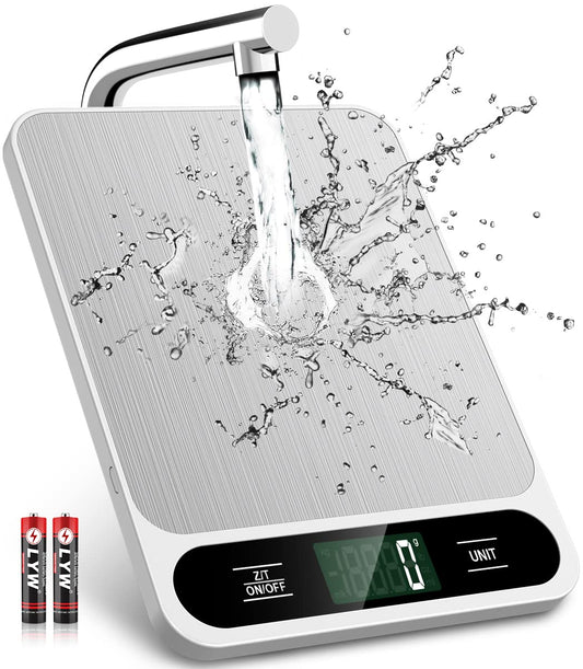 Mik-Nana Food Scale White, 22lb/10kg Digital Kitchen Scale Grams and oz for Baking Cooking and Weight Loss, 1g/0.04oz