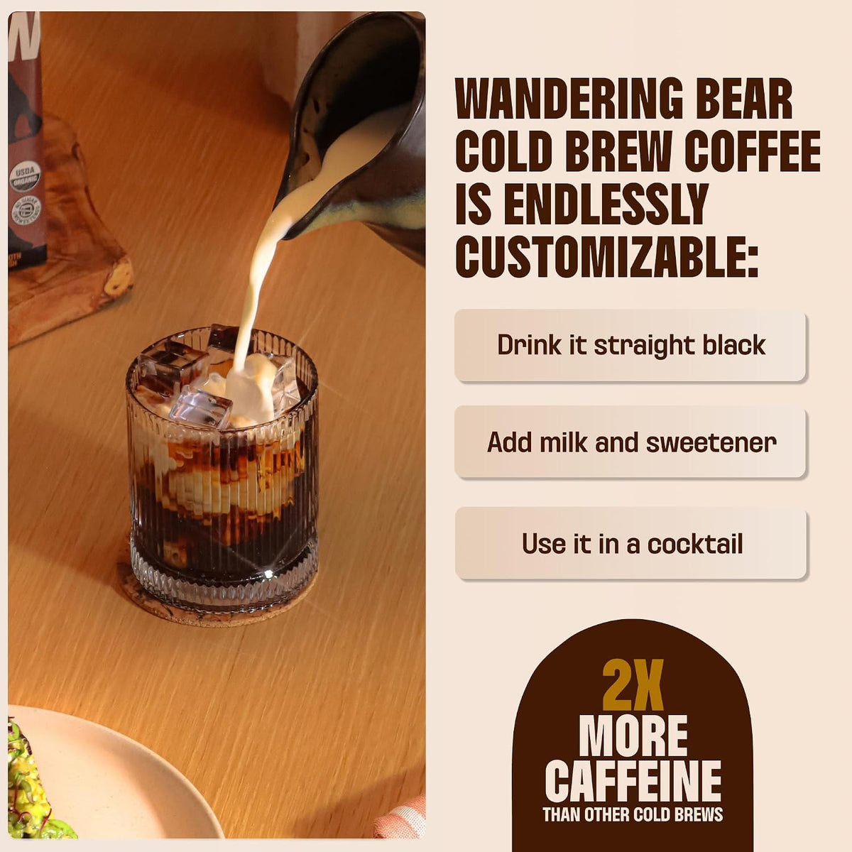 Wandering Bear Organic Mocha Cold Brew On Tap - 96 fl oz, Iced Coffee