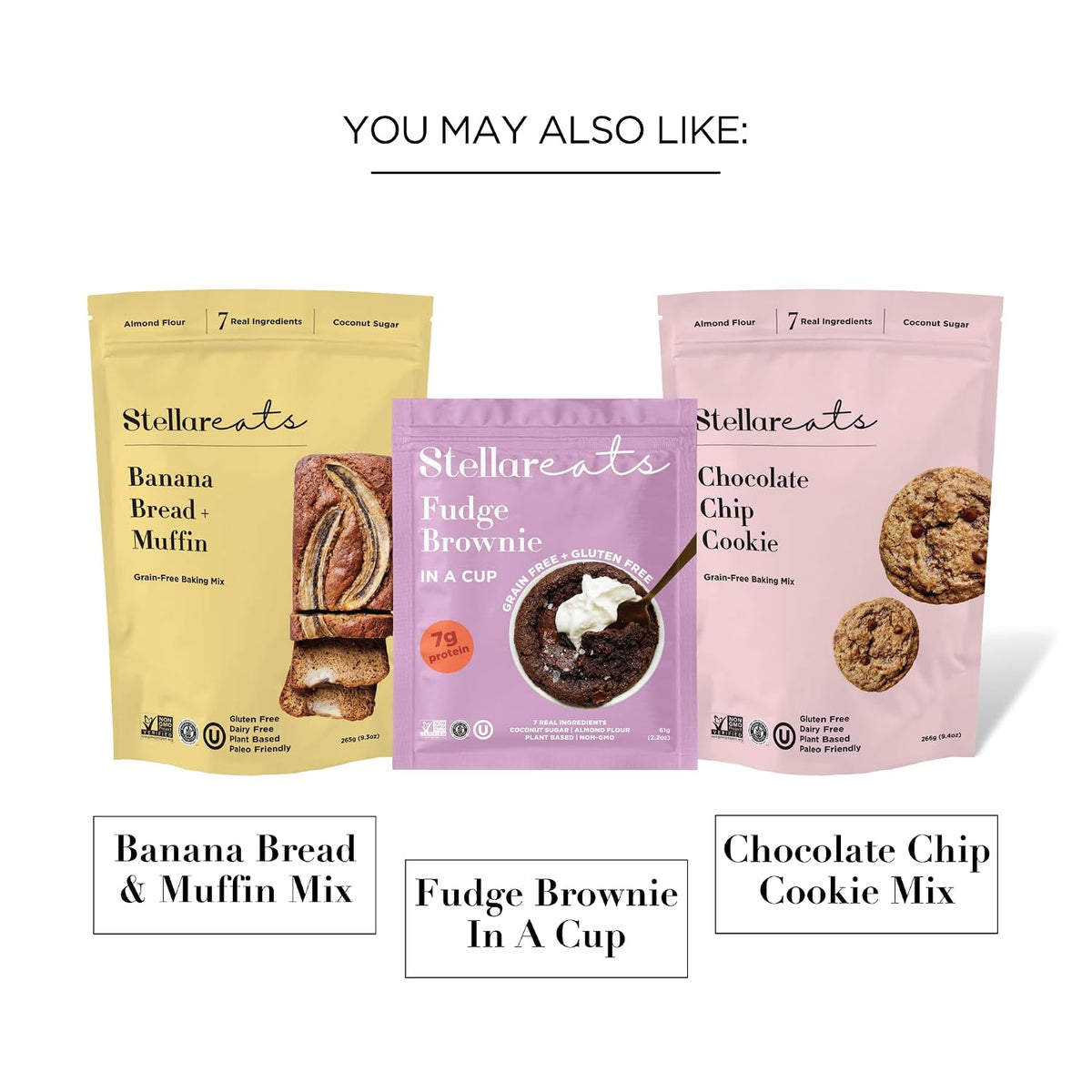 Stellar Eats Grain‑Free Fudge Brownie Baking Mix | Gluten‑Free, Dairy‑Free, Plant‑Based, Paleo‑Friendly, Naturally Sweetened with Coconut Sugar | Almond Flour-Based | 10.4 oz | 1 Pack
