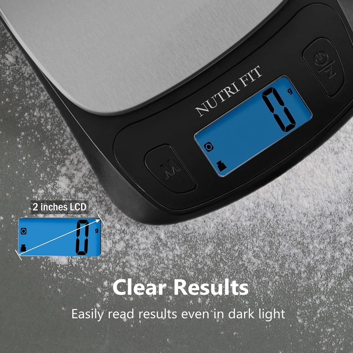 Kitchen Scales Digital Food Scale Cooking in Grams &amp; Ounces Black | Stainless Steel, Max 11lb 1g Increment, Backlit LCD Screen, Baking Food Weight Scale for Sourdough Bread, Include Battery