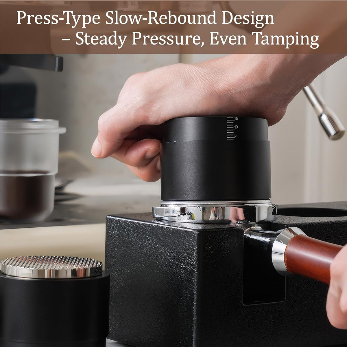 53MM Espresso Tools - Professional WDT Tool, Coffee Distributor &amp; Tamper with 3-in-1 Design, 304 Stainless Steel Barista Essentials for Home Coffee Brewing, Beginner-Friendly Accessories