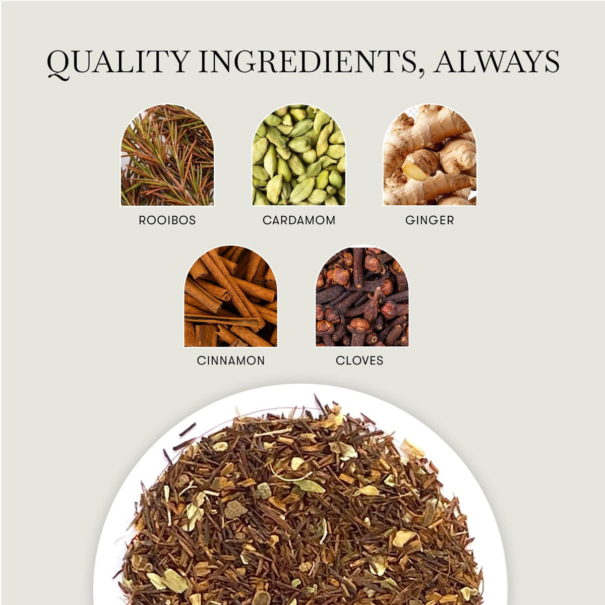 Luxmi Estates - Rooibos Chai - Rooibos Tea with Spices - Loose Leaf - 100g, 3.52 Oz (50 Cups), Limited Fall Tea with Cinnamon, Cardamom and Clove