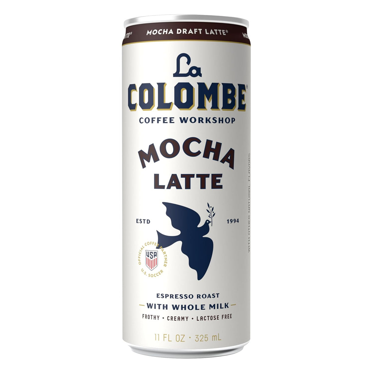 La Colombe Coffee, Mocha Draft Latte, 11 fl oz Cans (Pack of 12), Coffeehouse Quality Cold Brew, Specialty Grade Coffee Beans, Ready-to-Drink On-the-Go