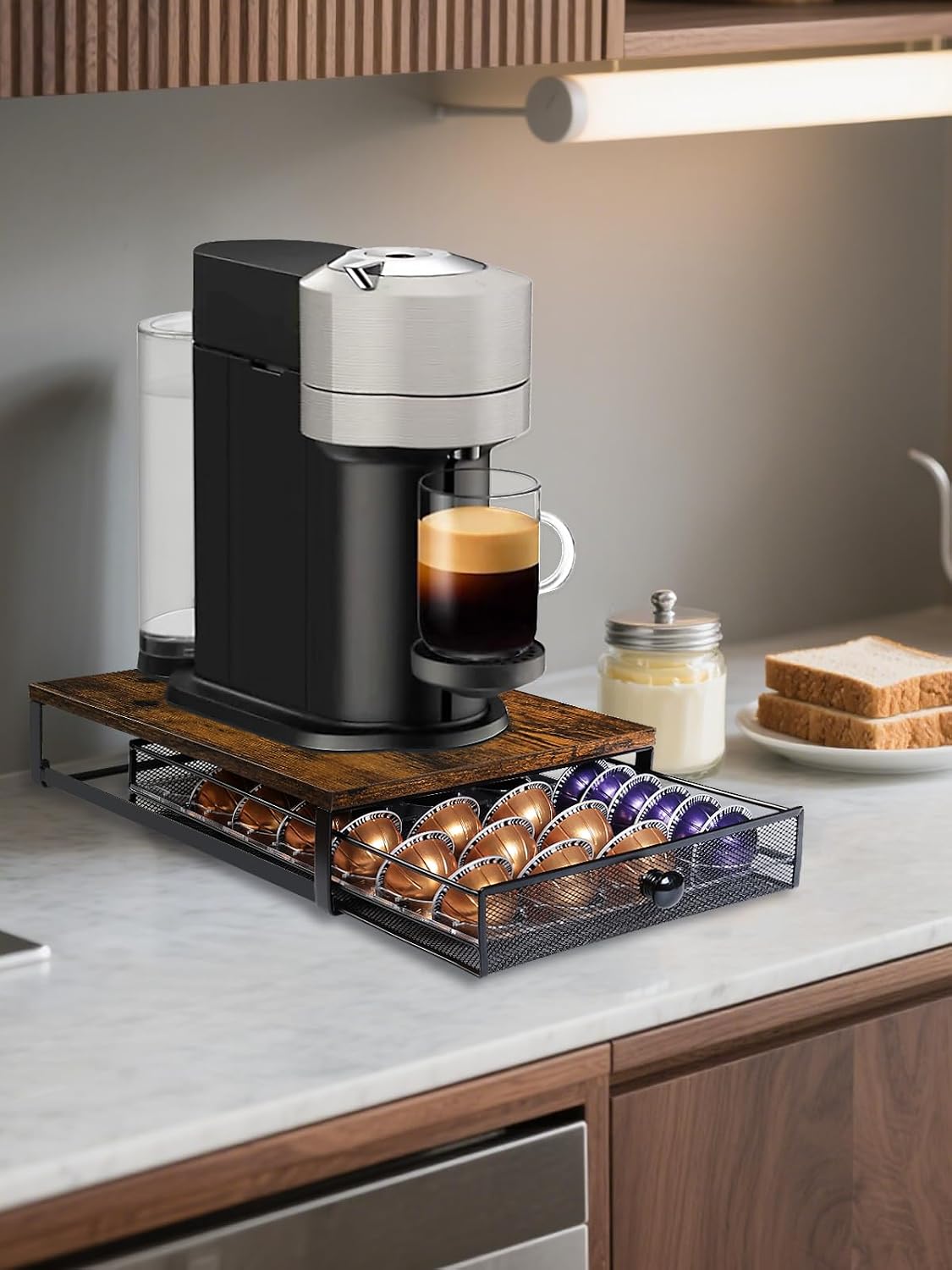 Sedegn Nespresso Vertuo Pod Holder: Pod Organizer for 56 Small/28 Large