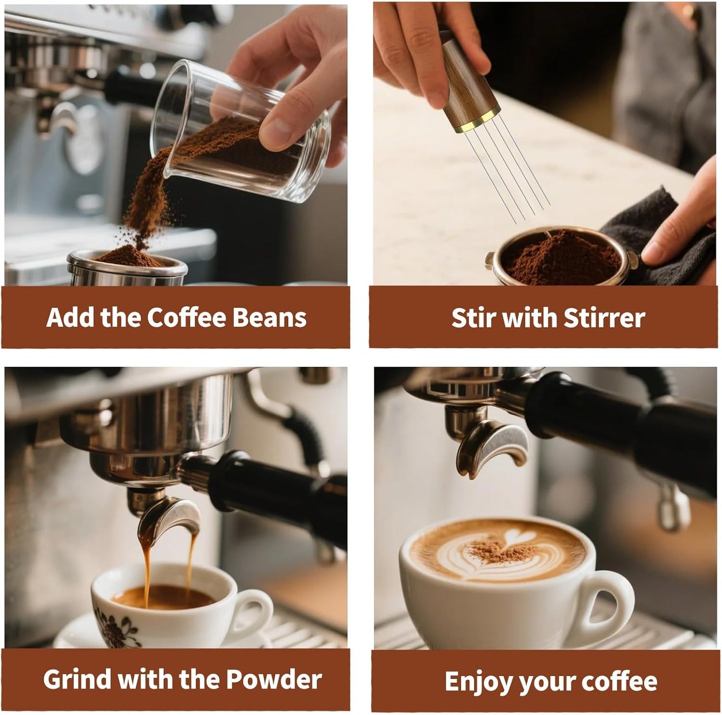 23Pcs Espresso Machine Accessories Set, 51mm Coffee Espresso Tamper Kit
