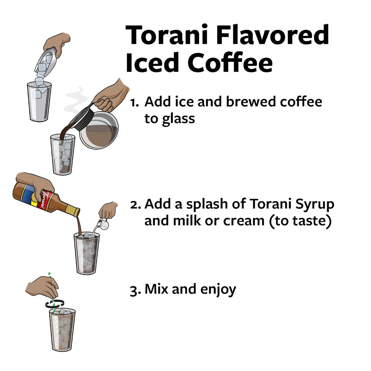 Torani Sugar Free Flavored Drink Syrup Café Variety Pack, 25.4 fl oz 4 Pack | Flavors Include Classic Caramel, Vanilla, Classic Hazelnut &amp; Chocolate