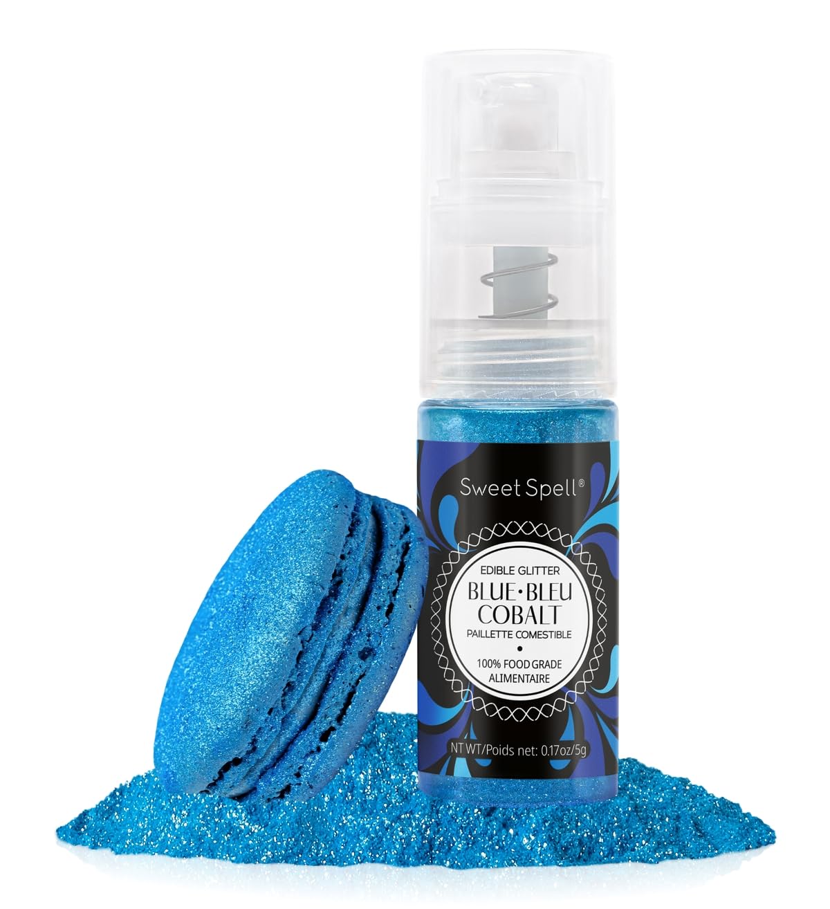 Sweet Spell Edible Glitter Spray for Cakes, Cocktails, Food Grade | 0.17oz (5g), 100% Edible, Vegan, Gluten-Free, Halal, Christmas