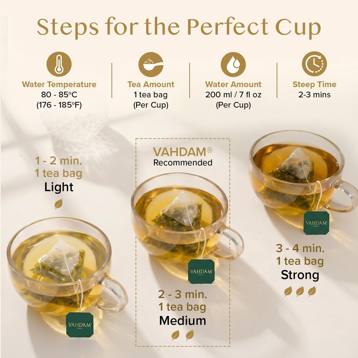 VAHDAM Decaf Green Tea Bags (100 Count) Tastes Exactly like Green Tea | High Quality. Refreshing &amp; Smooth | Non GMO | High Elevation Grown Green Tea | Pure Unblended | Resealable Ziplock Pouch