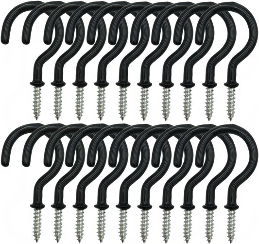 24 Pack Hanger Ceiling Screw Hooks for Hanging Outdoor String Light, Plants