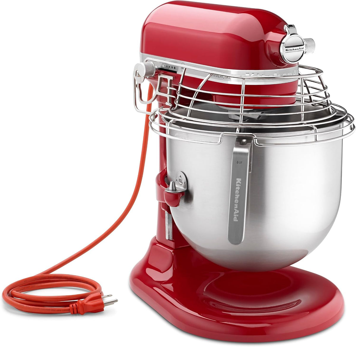KitchenAid Commercial Series 8 Quart Bowl-Lift Stand Mixer with Stainless Steel Bowl Guard - KSMC895