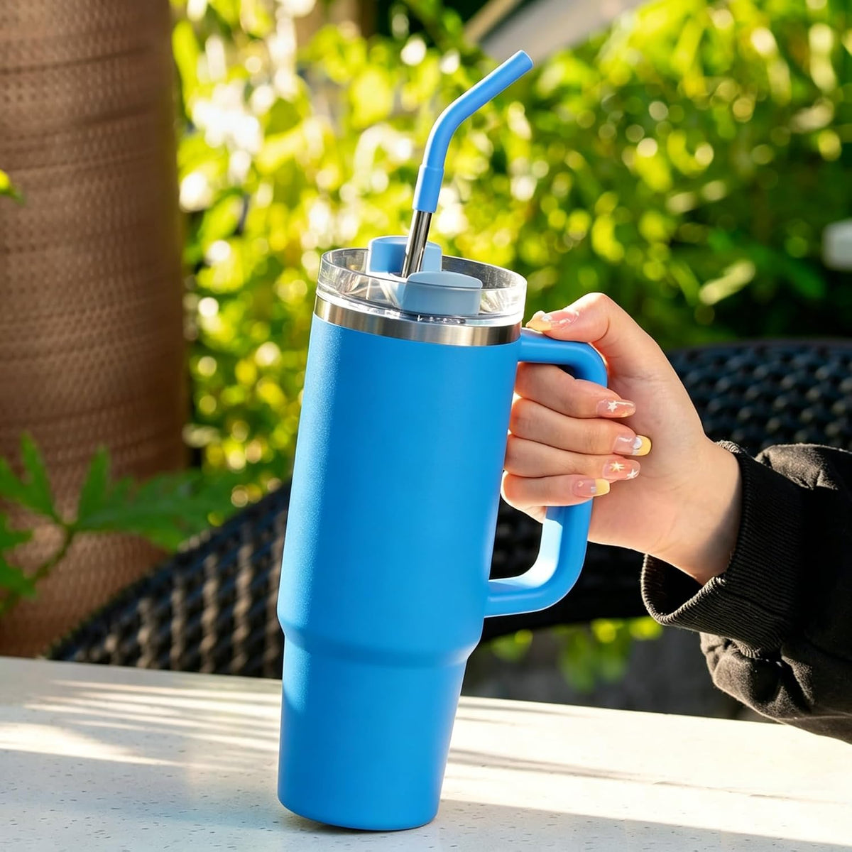 4 Set Silicone Straw Tips with Bottom Tub Compatible with Stanley Yeti
